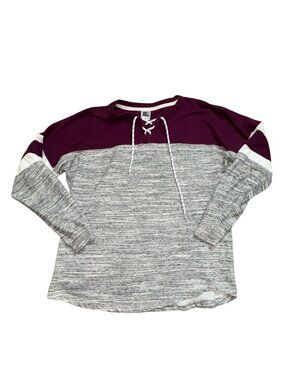 Liquid Energy Apparel Womens 'Las Vegas' Sweatshirt-Red/Gray-Size L-GUC